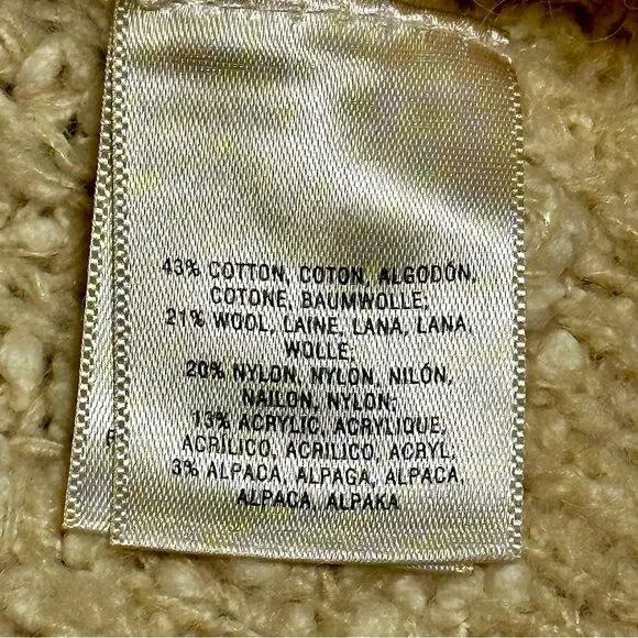 Anthropologie Moth Textured Asymmetric Sweater with a touch of Alpaca Sz XS - Picture 5 of 7